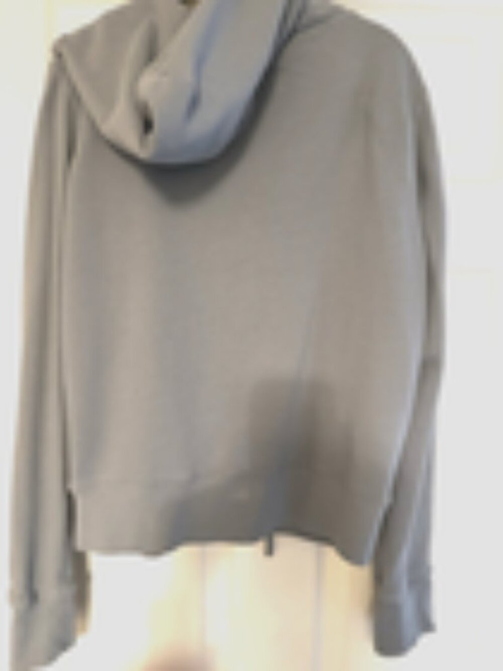 Nili Lotan Callie Distressed Full Zip Hoodie Slate Blue M - Picture 2 of 2